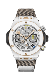 Hublot Big Bang Kylian Mbappé White Ceramic 421.HX.2019.NR.MBP26 - cassa ceramica bianca - cinturino tessuto - quadrante scheletrato